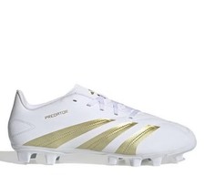 Adidas Predator Club FxG Football Boots Mens White Gold Size Uk 8 New