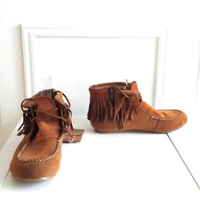 Mantaray tan brown faux suede