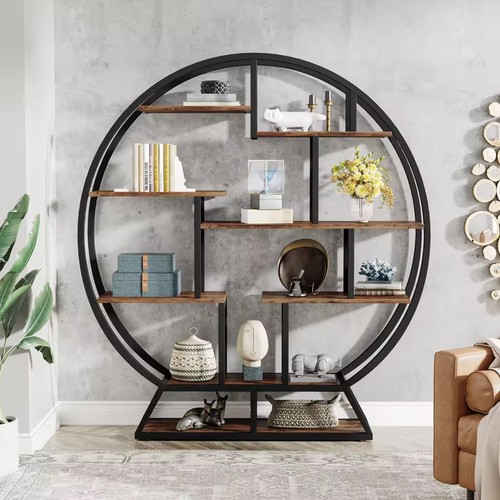 Round circular bookshelf - round,