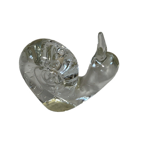 Vintage clear glass snail - snail, with