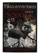 Salamander Brewing Company Squonk stout pump clip/badge. Bradford.