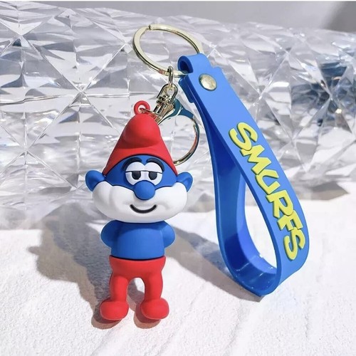 Papa smurf keychain cute - papa,