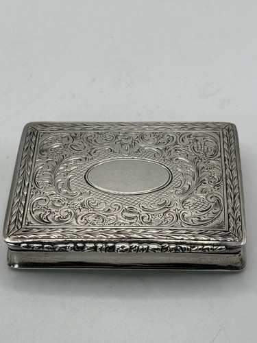 Antique sterling silver snuff - silver,