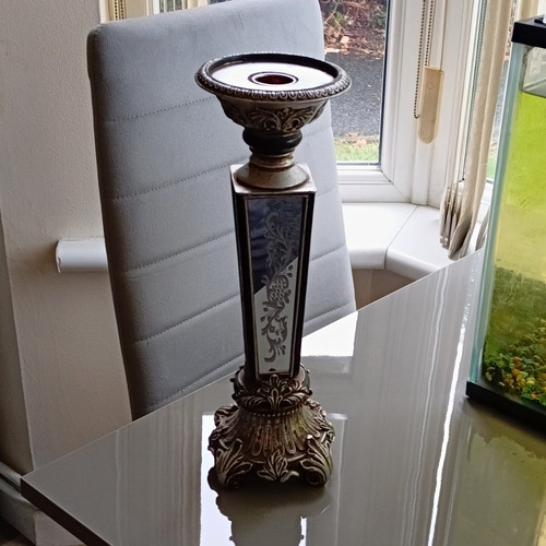 Silver metal column - silver,
