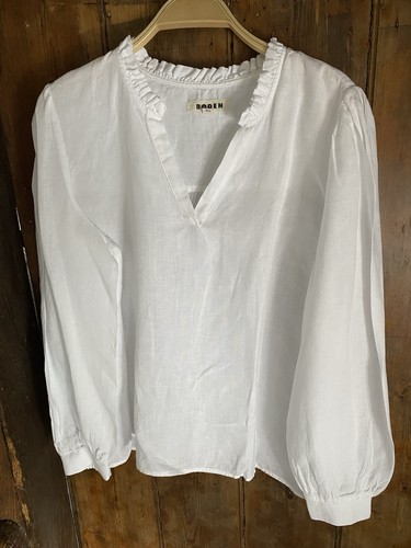 Boden white linen - boden, blouse