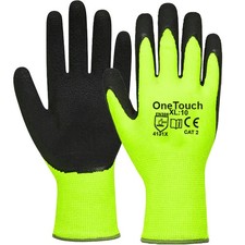 24 Work Gloves Hi Vis Latex