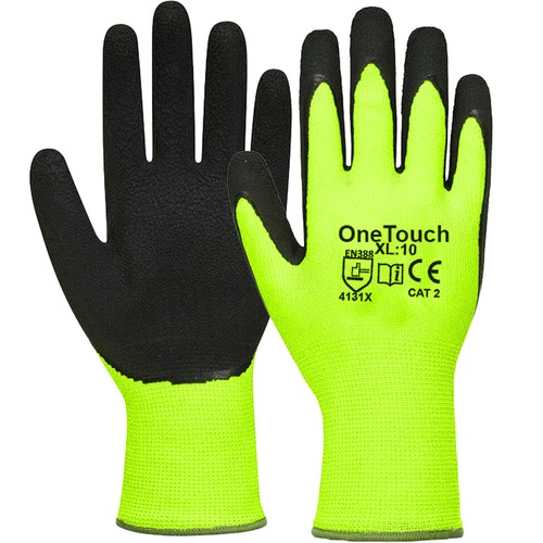 Work gloves vis latex - hi,