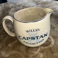 Vintage Wills Capstan Cigarettes Water Pitcher Pub Jug ITC 8828 cream 