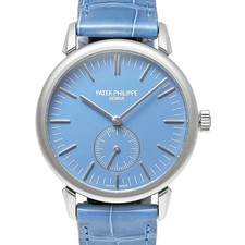 PATEK PHILIPPE Calatrava 6127G-010 Blue Men's Used Watch #11104