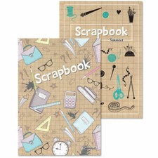 A4 Scrapbook - Assorted Fun School Craft Gift 56 Pages Drawing Pad Photo Book