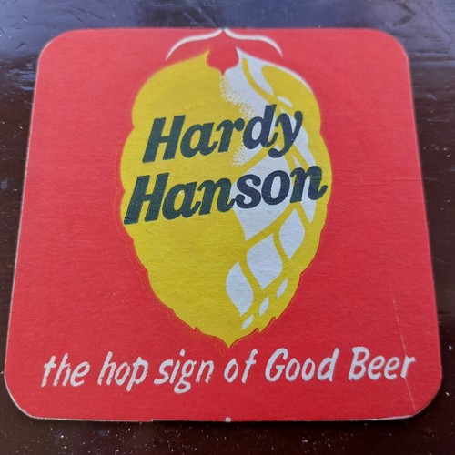 Hardy hansons beer mat - hansons,
