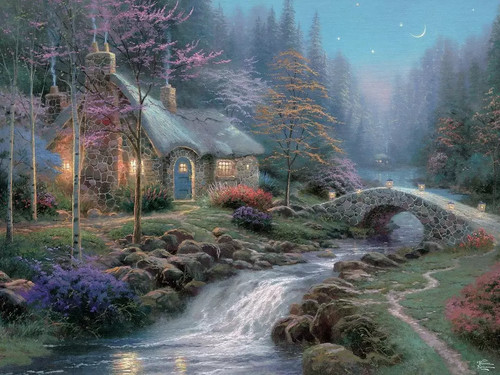 Thomas kinkade twilight - kinkade,