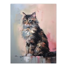 Norwegian Forest Cat Perched