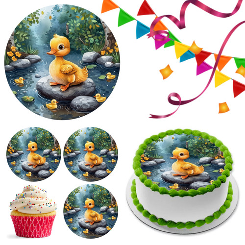 Duck duckling cake - duckling, topper