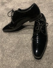John White Ivy Black Patent Derby Dress Shoes. Size 11. Rrp £139. Mens