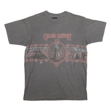 TENNESSEE RIVER Mens Grey Grand Canyon Graphic T-Shirt L Crew Neck Short Sleeve