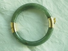VINTAGE JADE SOLID GOLD 14K