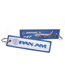 Pan Am Boeing B747 RBF CREW Embroidered Keyring
