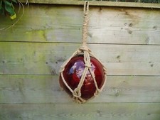 Large Red Glass Fishing Boat Net Float 180 MM Buoys Bathroom Garden Beach Tiki