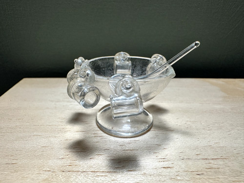 Dolls house glass punch - glass, bowl