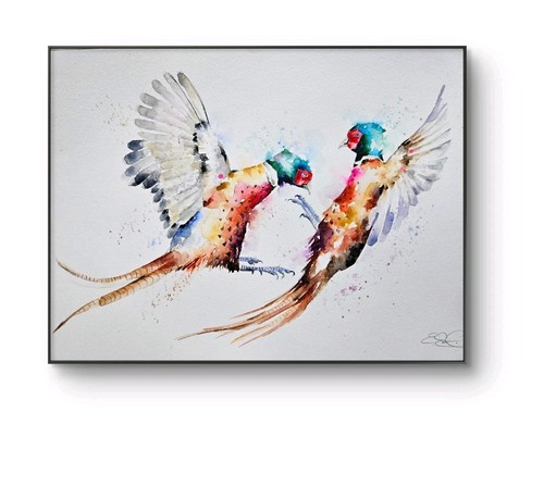 Original pheasant watercolour - original,