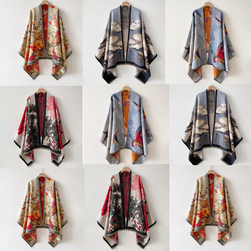 Ladies women knitted - knitted, cape