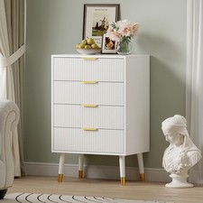 Fluted 4 Drawers Dresser for