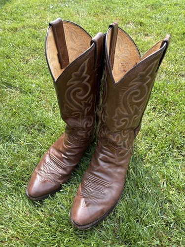 Justin vintage leather cowboy - vintage,