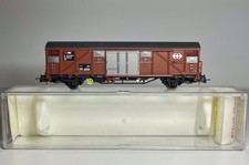 Electrotren Swiss SBB Sliding Door Freight Van Wagon Brown 1458K - HO Scale 1:87