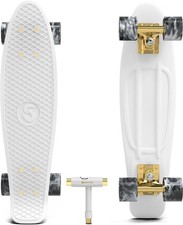 Skatro Mini Cruiser Skateboard 22x6inch Retro Style Plastic Board 3+ FOR AUCTION