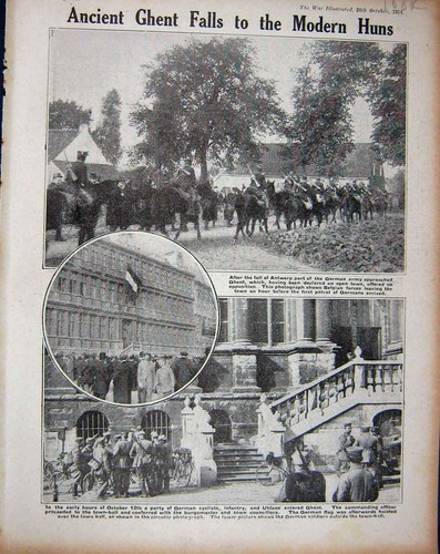 Original old antique print - old,