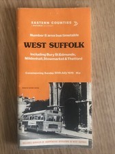 Eastern Counties Bus Timetable - West Suffolk July 1978