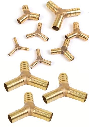 Brass hose joiner barbed - brass,
