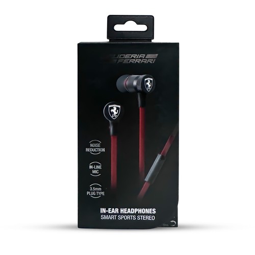 Ferrari ear headphones - ferrari, in-ear