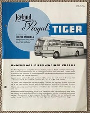 LEYLAND ROYAL TIGER PASSENGER CHASSIS Commercial Sales Brochure AUG 1951 #672