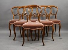 Set Six Victorian Walnut