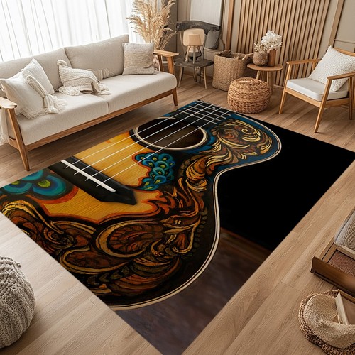Guitar rug art - guitar,