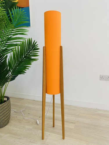 Hand made teak orange rocket - hand,