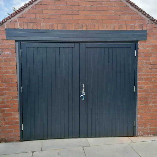 Wooden flat top garage - wooden,