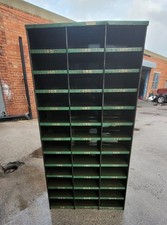 Vintage Industrial Metal Shelf Unit. Pigeon Hole Storage Steampunk 