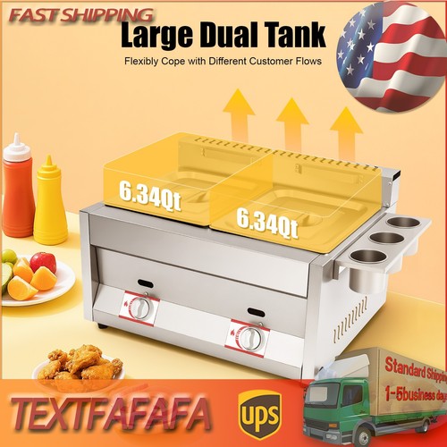 Countertop gas deep fryer - countertop,