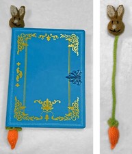 KNITTING PATTERN - Easter Peter Rabbit inspired Bookmark 20 cms long