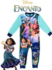 Girls Disney Encanto 1Onesie One Piece Pyjama Sleepsuit 3-10 Yrs Purple Mirabel