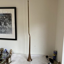 Long Vintage Copper & Brass  Hunting Horn Or Coaching Horn 123cm Long
