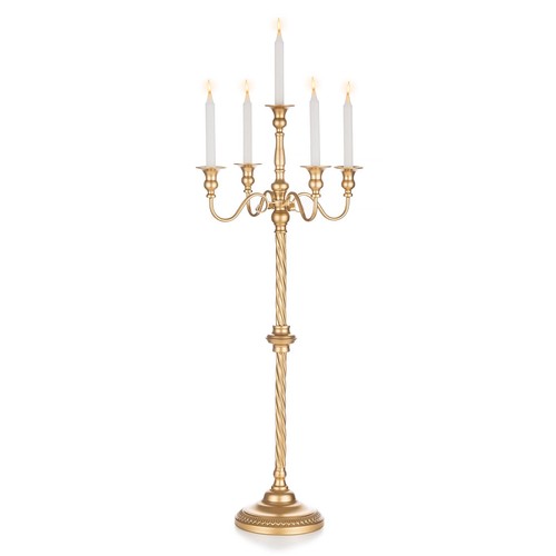 Gold floor candelabra - gold,