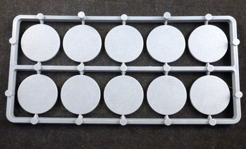 25mm grey round flat - 25mm,