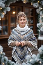 Handmade Crochet Poncho Nordic