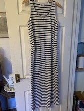 Navy And White Striped Dress