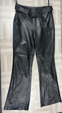 Ladies Black Leather Trousers