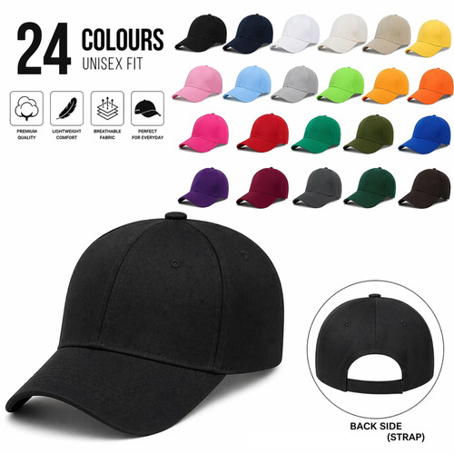 Plain baseball cotton caps - cotton,